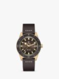 Rado R32504306 Men's Captain Cook Automatic Date Leather Strap Watch, Brown