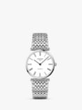 Longines L49184116 Men's La Grande Classique Automatic Bracelet Strap Watch, Silver/White