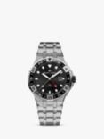 Maurice Lacroix AI6158-SS002-330-1 Men's Aikon Automatic Date Bracelet Strap Watch, Silver/Black