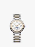 Maurice Lacroix FA1084-PVP13-150-1 Fiaba Diamond Moonphase Date Bracelet Strap Watch, Multi/Mother of Pearl