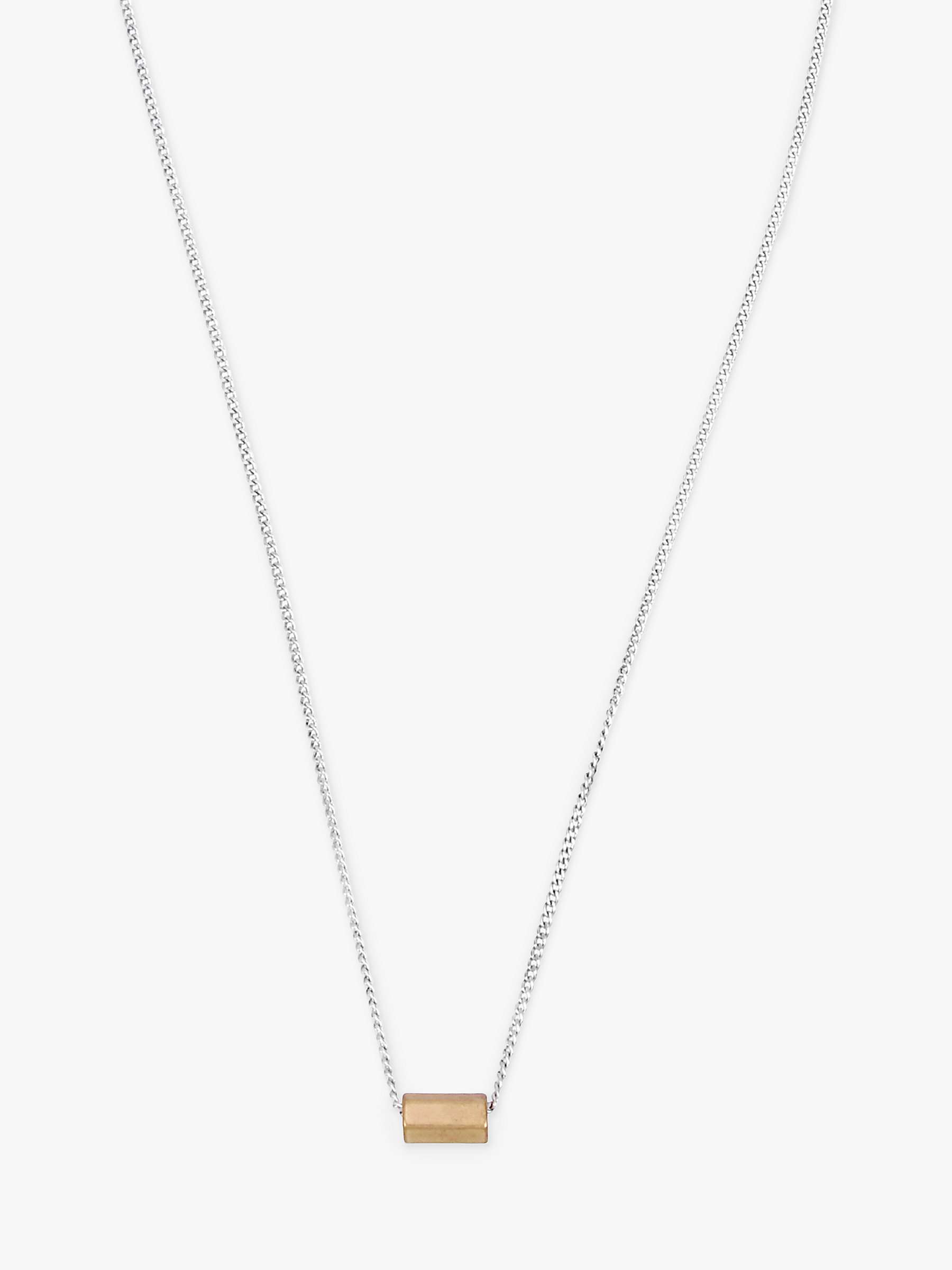 Buy AllSaints Geometric Hexagon Charm Pendant Necklace, Gold/Silver Online at johnlewis.com