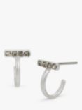 AllSaints Open Hoop Stud Earrings, Silver