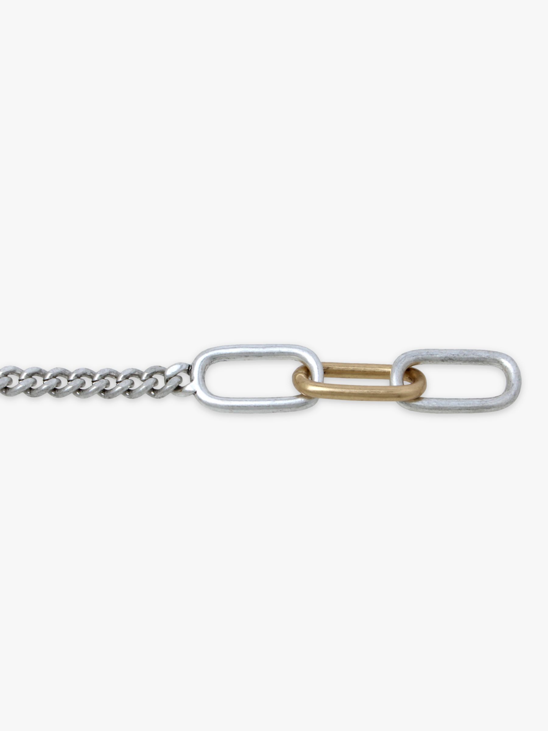 Buy AllSaints Mixed Link Chain Bracelet, Silver/Gold Online at johnlewis.com