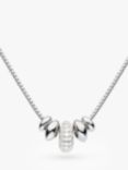 Kit Heath Coast Tumble Glisten Cubic Zirconia Chain Necklace, Silver