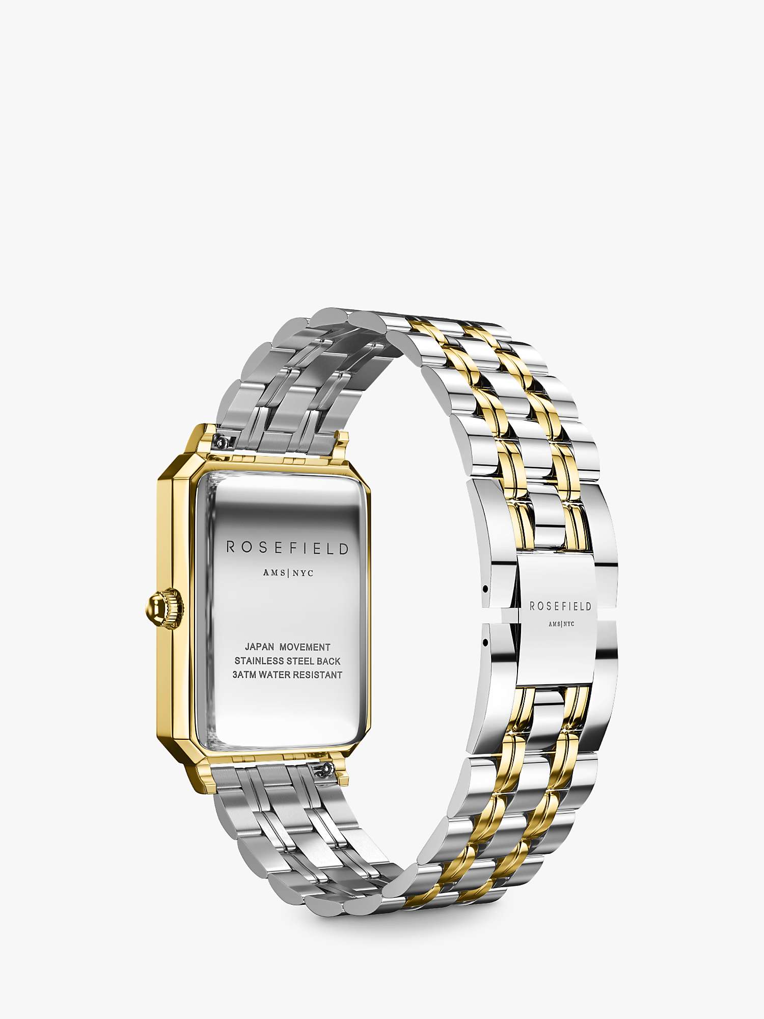 Buy ROSEFIELD Women's Octagon Two-Tone Bracelet Strap Watch, Gold/Silver OWSSSG-O48 Online at johnlewis.com