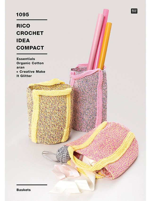 Rico Design Make It Glitter Crochet Baskets Pattern