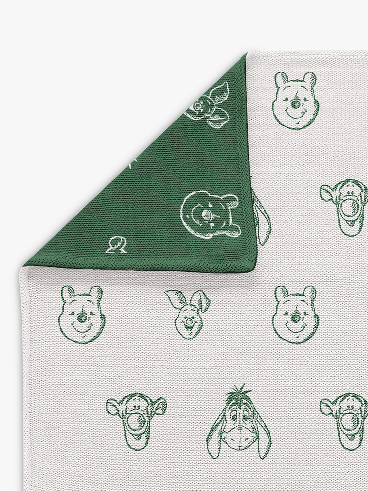 Disney Winnie The Pooh Forever Green Reversible Blanket