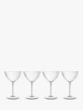 Luigi Bormioli Optica Fluted Martini Glass, Set of 4, 220ml, Clear