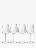 Luigi Bormioli Optica Fluted White Wine Glass, Set of 4, 550ml, Clear
