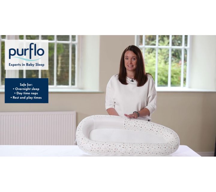 Sleep Tight Baby Bed - Soft White - Purflo