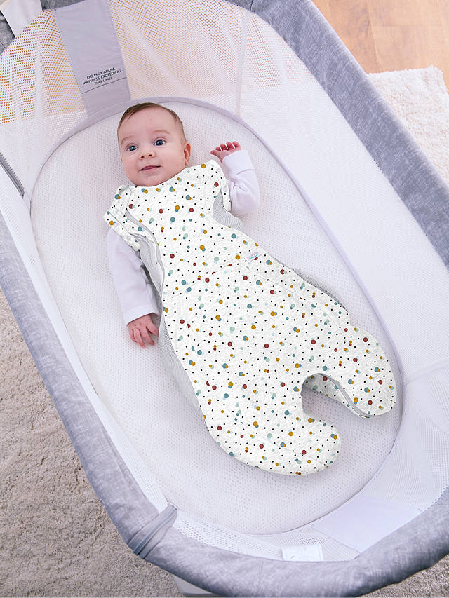 Purflo Swaddle To Sleep Spot Print Baby Swaddle Bag, 0.5 Tog, Multi, 0-4 months