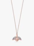 Olivia Burton Rainbow Crystal Bee Pendant Necklace, Rose Gold  OBJAMN136