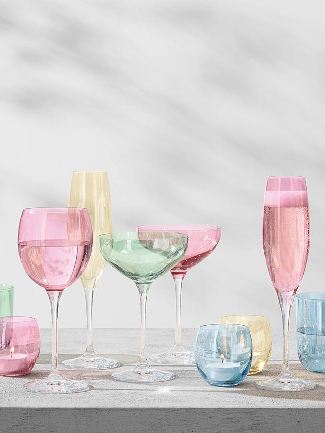 oz. LSA International Metallic Polka Wine Glass 4 Pack Assorted 13.5 fl 