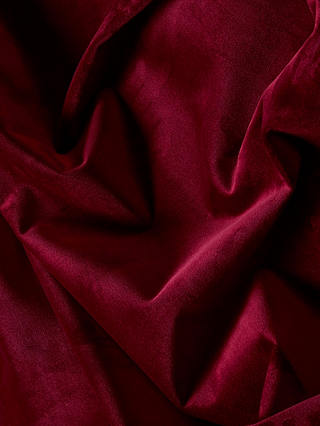 John Lewis Smooth Velvet Plain Fabric, Deep Red, Price Band B