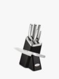 GLOBAL Ni Filled Knife Block with 5 Stainless Steel Kitchen Knives