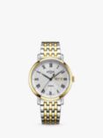 Rotary Men's Windsor Day Date Bracelet Strap Watch, Silver/Gold GB05421/01