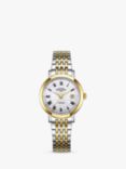 Rotary LB05421/01 Women's Windsor Date Bracelet Strap Watch, Silver/Gold