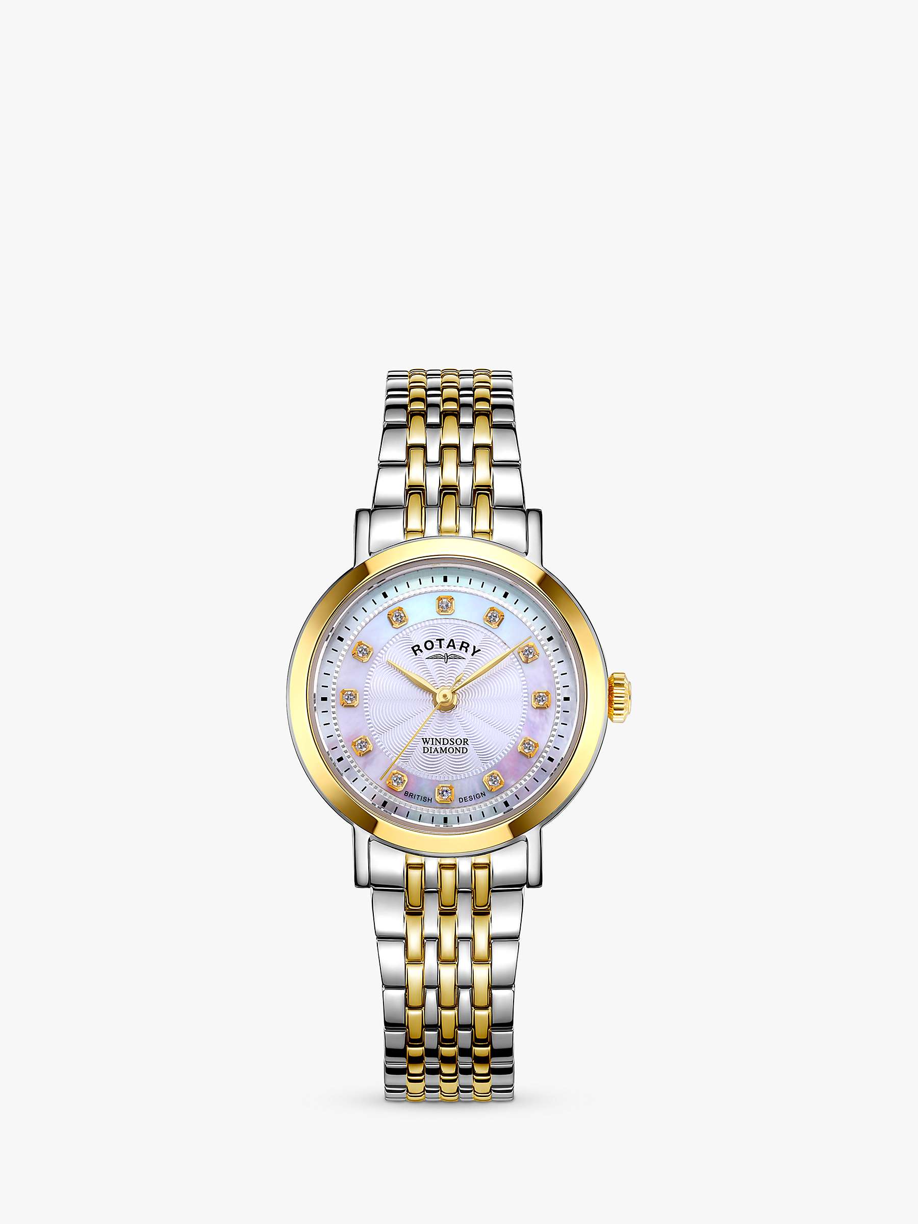 Buy Rotary Women's Windsor Diamond Bracelet Strap Watch Online at johnlewis.com