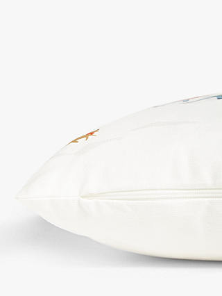 John Lewis & Partners Ski Print Cushion, White/Multi