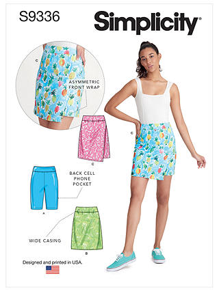 Simplicity Misses' Knit Skirt, Skort and Shorts Sewing Pattern, S9336, R5