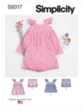 Simplicity Baby Dress, Top and Shorts Sewing Pattern, S9317, A