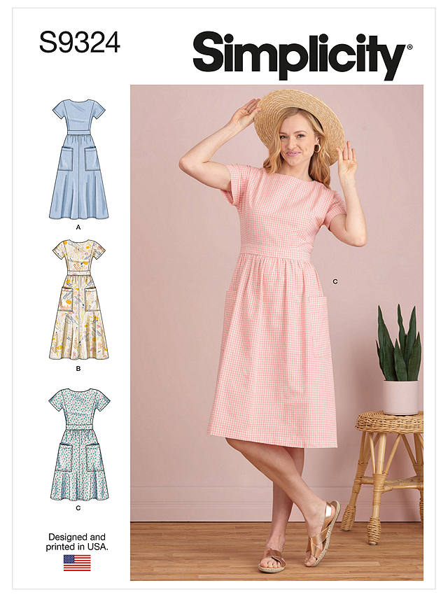 Simplicity Misses' Patch Pocket Dress Sewing Pattern, S9324, H5