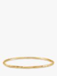 Dower & Hall 3mm Hammered Bangle, Gold