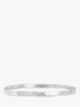 Dower & Hall 4mm Hammered Bangle, Silver