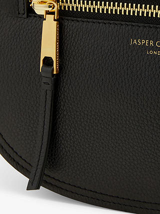 Jasper Conran London Ada Leather Saddle Bag, Black