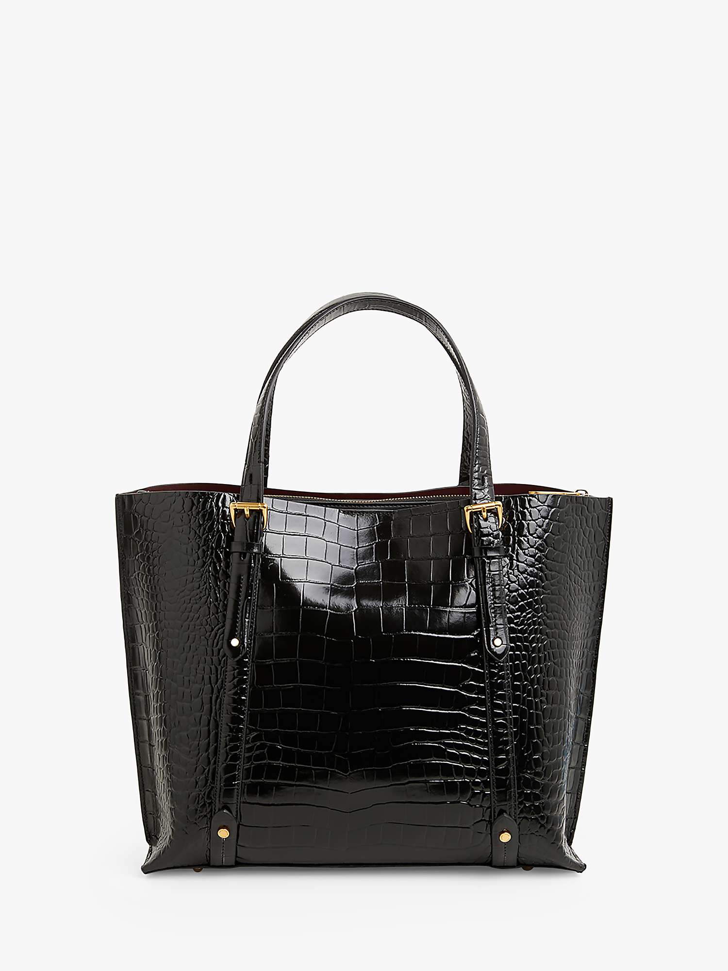 Buy Jasper Conran London Alexis Croc Leather Grab Tote Bag Online at johnlewis.com