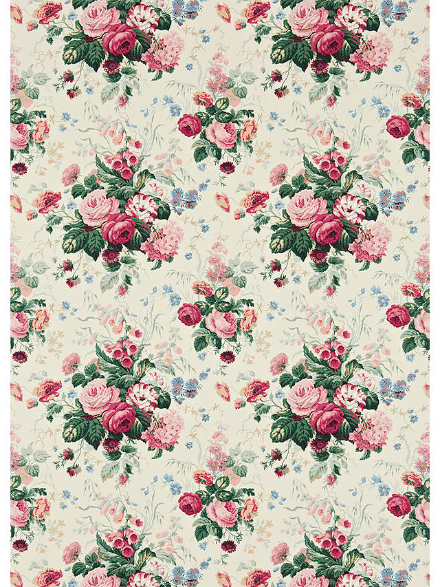 Sanderson Stapleton Park Furnishing Fabric, Cream/Pink
