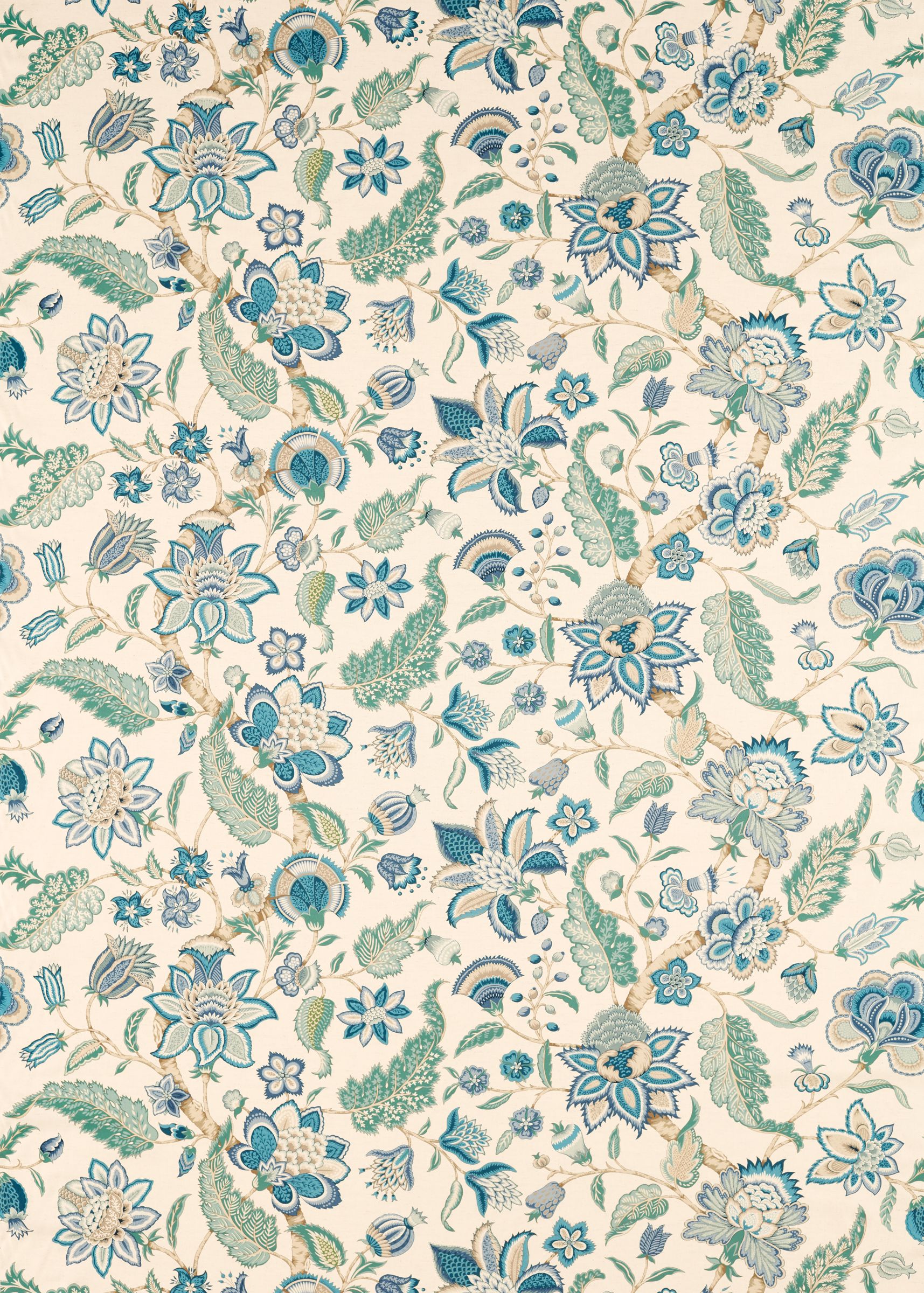 Sanderson Newnham Courtney Furnishng Fabric, Eucalyptus/Cadet Blue