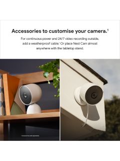 Google Nest Cam Indoor or Outdoor Security Camera, Battery Powered, Pack of 2