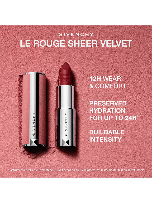 Givenchy Le Rouge Sheer Velvet Refillable Matte Lipstick, 27 Rouge Infusé 2