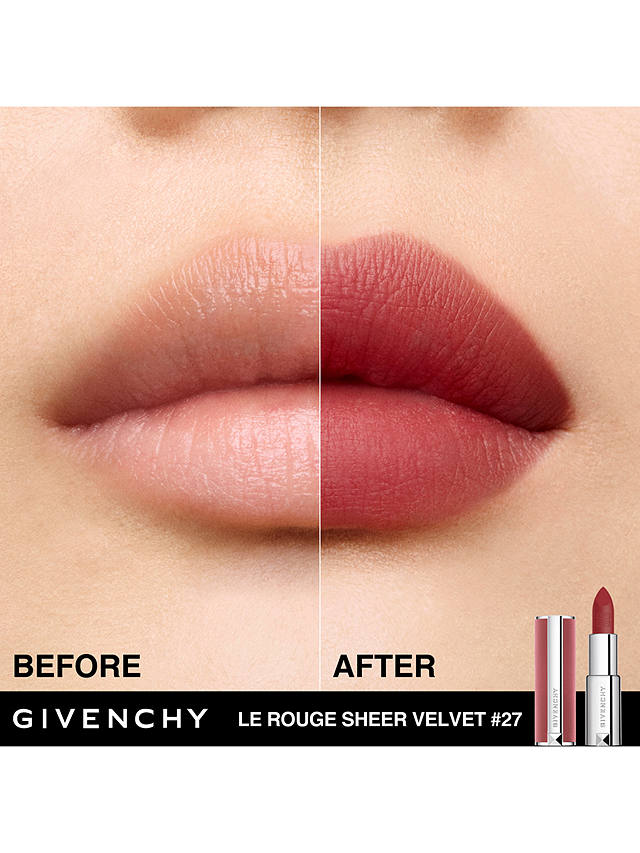Givenchy Le Rouge Sheer Velvet Refillable Matte Lipstick, 27 Rouge Infusé 3