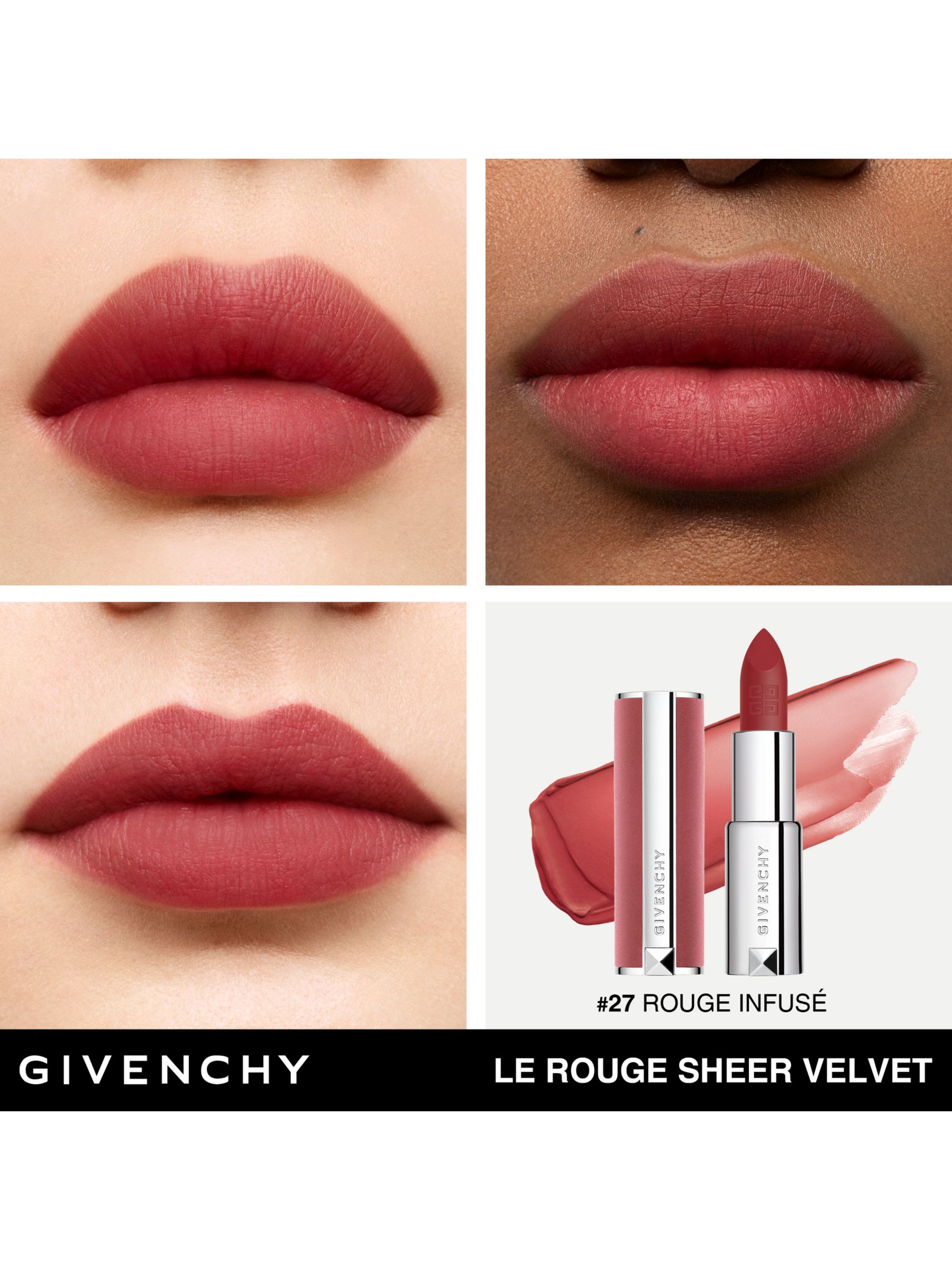 Givenchy Le Rouge Sheer Velvet Matte Lipstick Refill, 27 Rouge Infusé ...