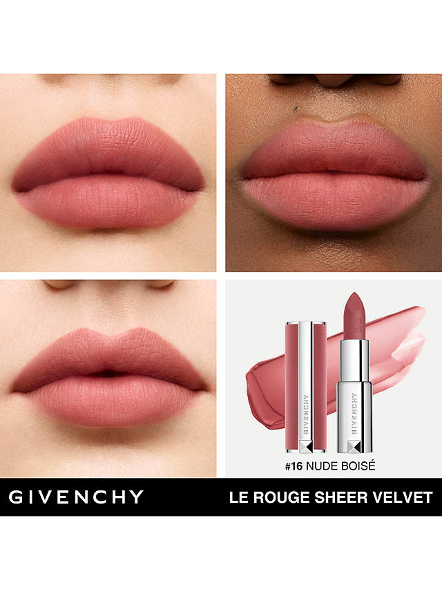 Givenchy Le Rouge Sheer Velvet Refillable Matte Lipstick, 16 Nude Boisé 4