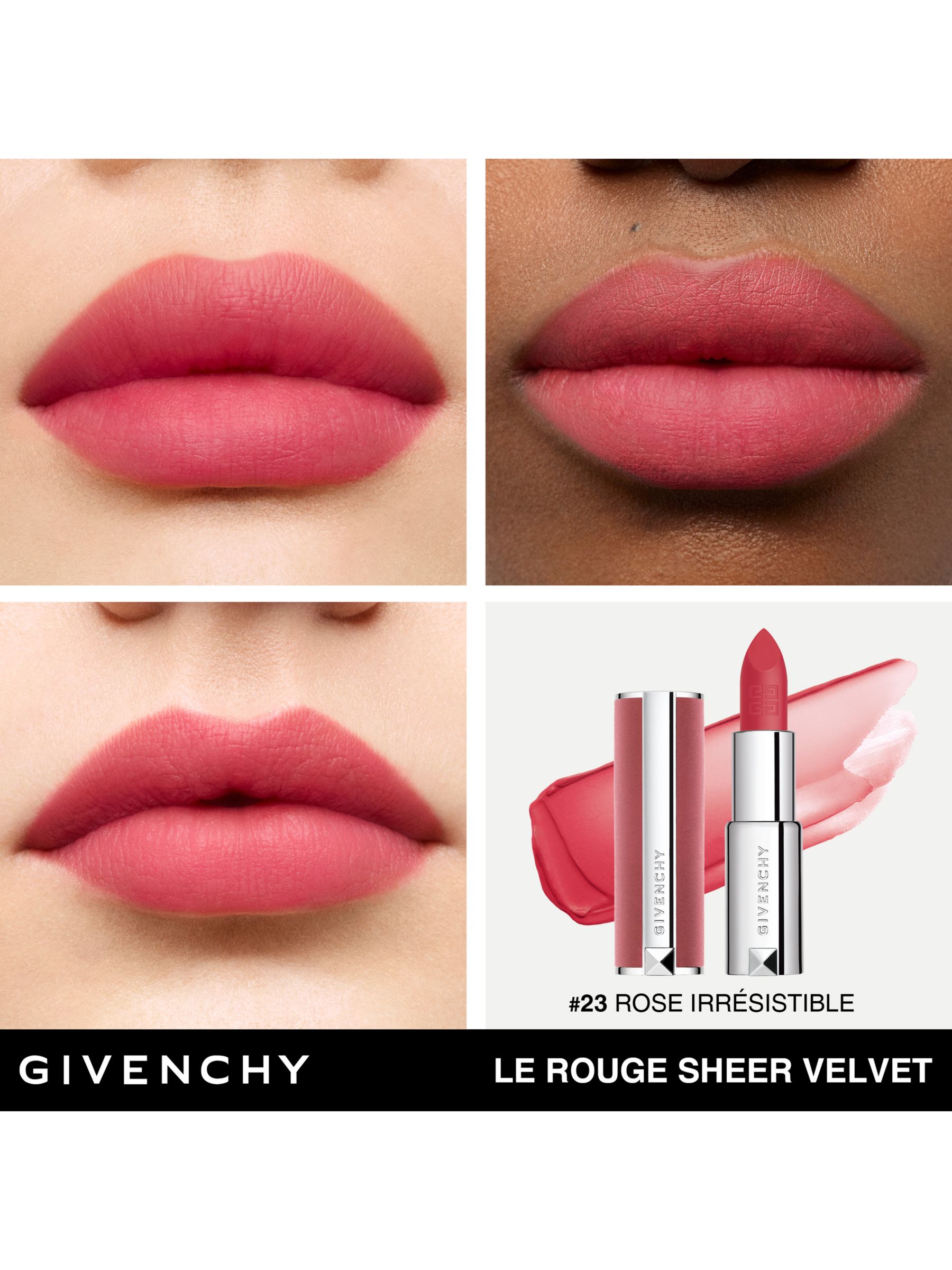 Givenchy Le Rouge Sheer Velvet Refillable Matte Lipstick, 23 Rose Irrésistible 4