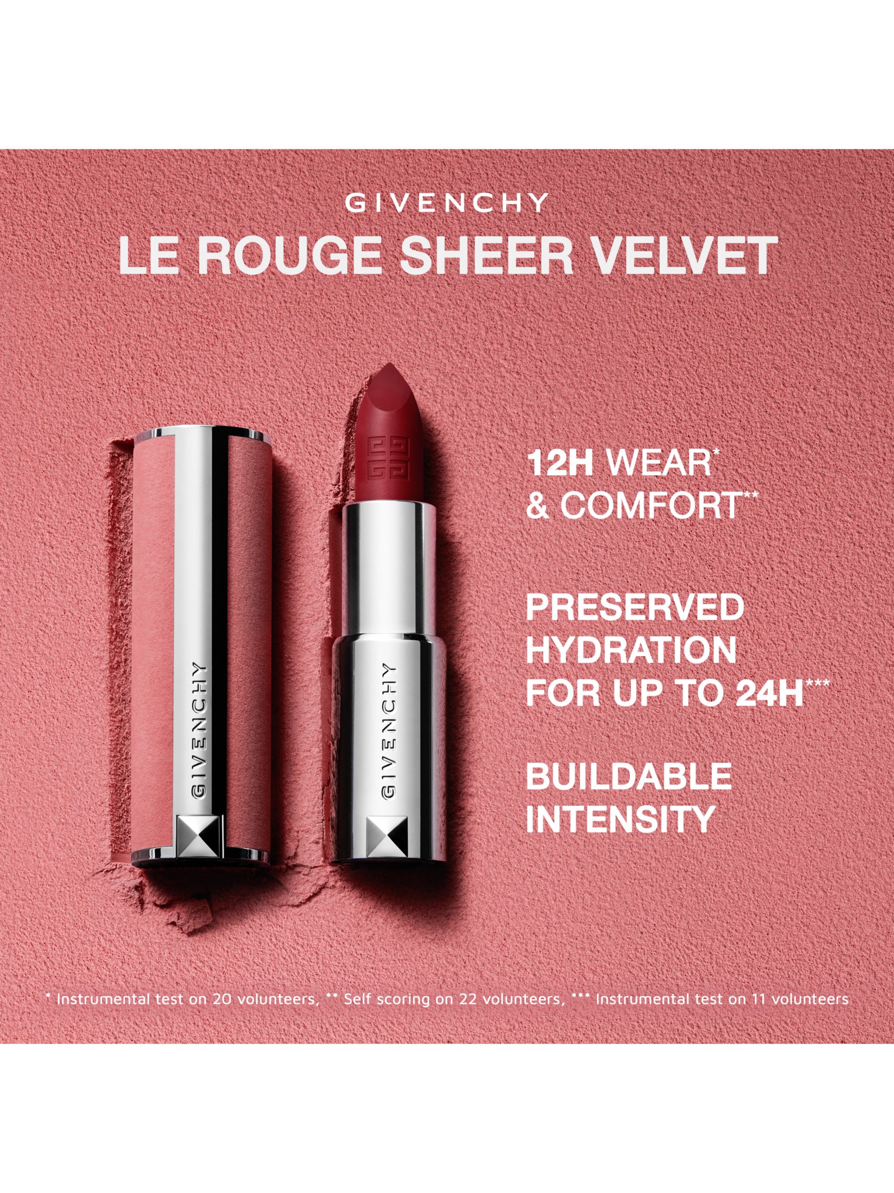Givenchy Le Rouge Sheer Velvet Refillable Matte Lipstick, 10 Beige Nu at  John Lewis & Partners