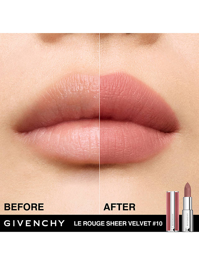 Givenchy Le Rouge Sheer Velvet Refillable Matte Lipstick, 10 Beige Nu 3