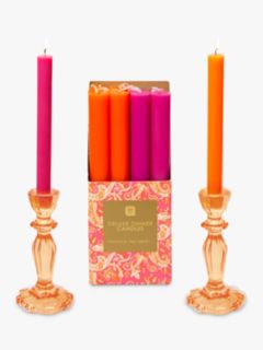 Talking Tables Dinner Candles & Candle Holders, Pink/Orange