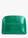 Ted Baker Crocala Croc Detail Makeup Bag, Emerald