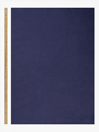 John Lewis Easy Clean Recycled Brushed Cotton Plain Fabric, Navy, Price Band D
