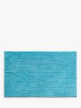 John Lewis ANYDAY Recycled Polyester Quick Dry Bobble Bath Mat, Pool Blue