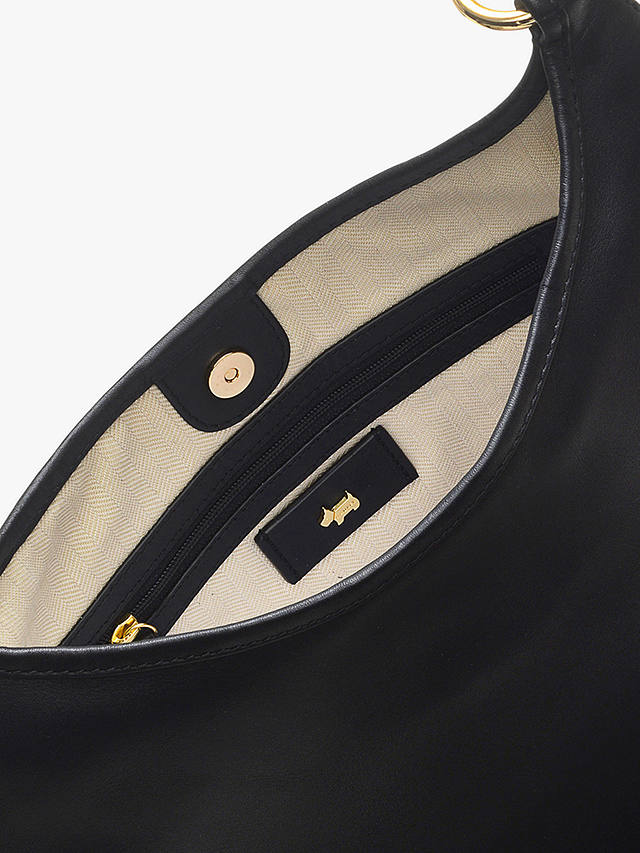 Radley Cuba Street Medium Leather Open Top Shoulder Bag, Black