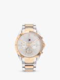 Tommy Hilfiger Women's Kennedy Chronograph Crystal Bracelet Strap Watch, Gold/Silver 1782387
