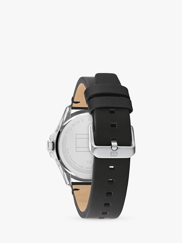 Tommy Hilfiger Men's Maverick Leather Strap Watch, Black 1791904 