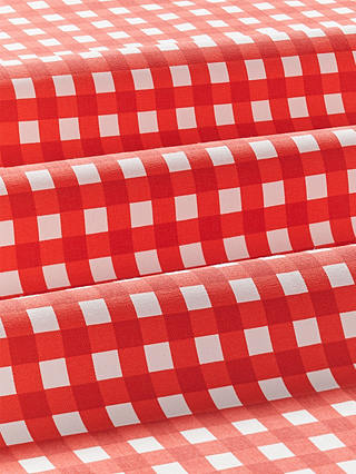 John Lewis ANYDAY Gingham PVC Tablecloth Fabric, Red