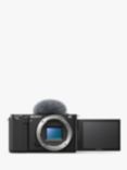 Sony Alpha ZV-E10 Compact System Vlogging Camera, 4K Ultra HD, 24.2MP, Wi-Fi, Bluetooth, 3” Vari-Angle Touch Screen, Body Only, Black