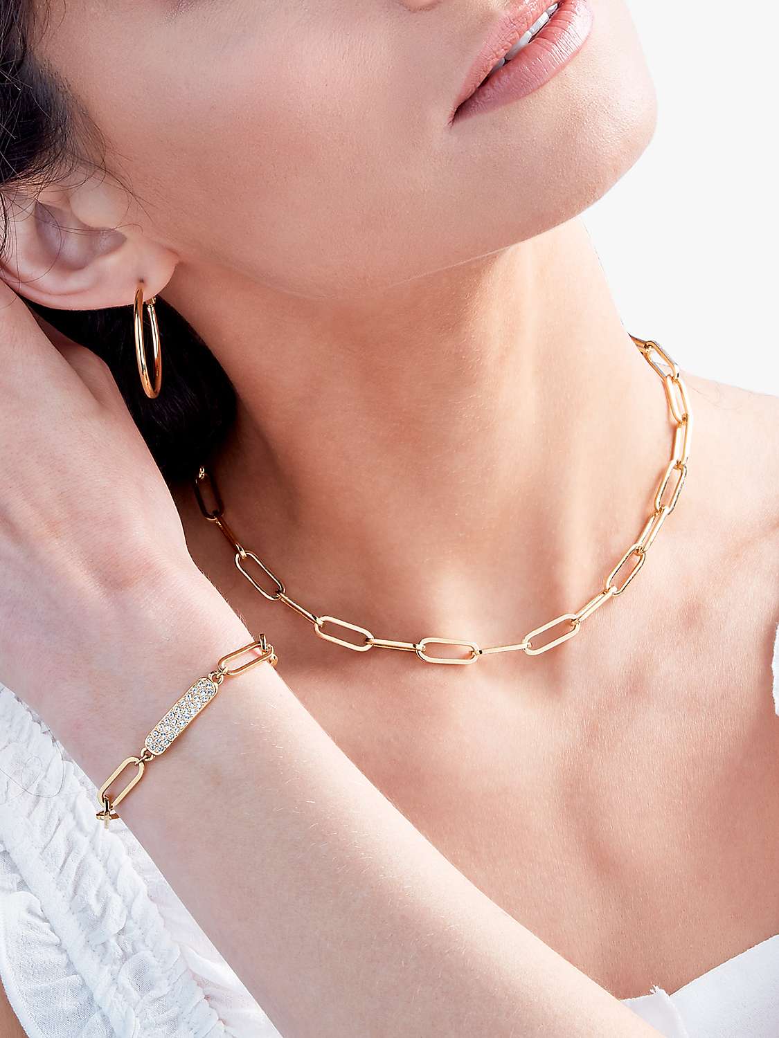 Buy Melissa Odabash Paperclip Link Chain Necklace, Gold Online at johnlewis.com